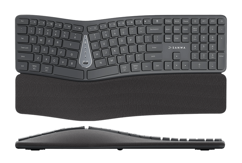 日本品牌 SANWA 山業 超輕量小手3模無線藍牙人體工學靜音滑鼠