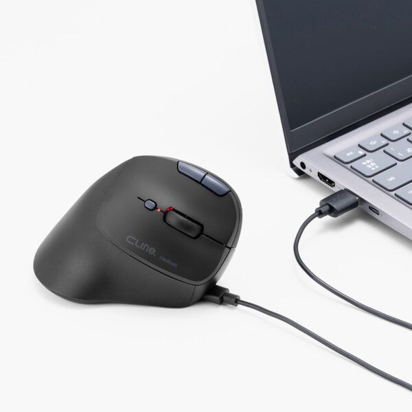 日本Sanwa 人體工學雙模靜音無線軌跡球垂直豎握滑鼠 - Image 4