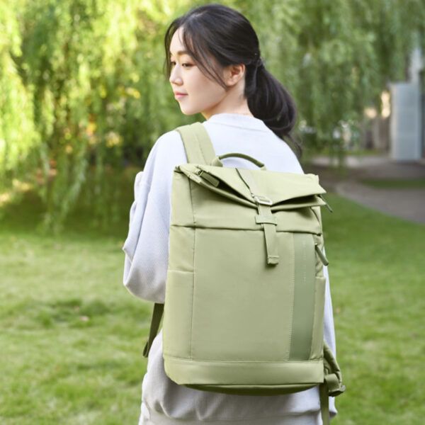 日本Sanwa簡約女裝馬卡龍色手提電腦背囊