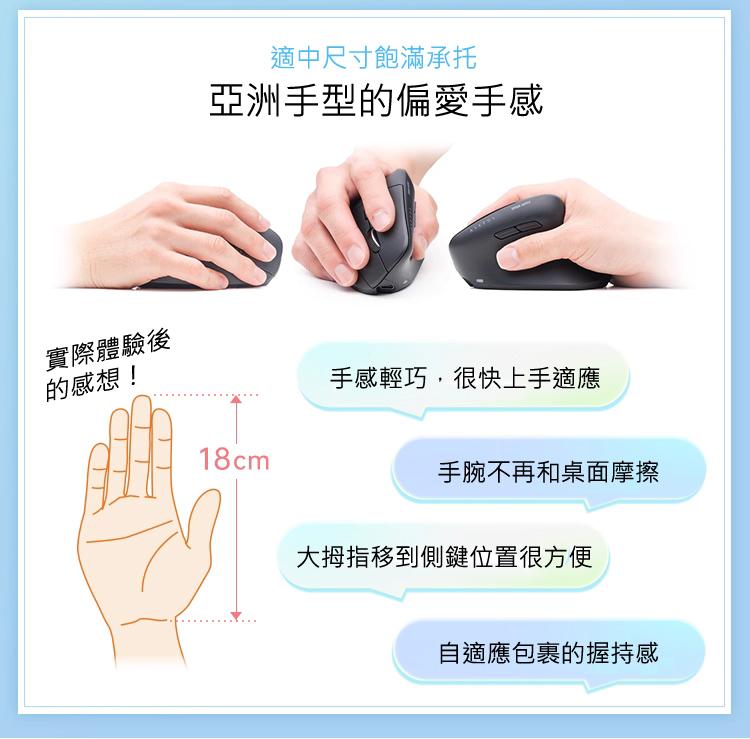 適中尺寸飽滿承托 亞洲手型的偏愛手感