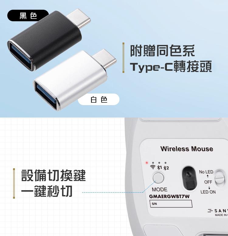 附贈同色系 Type-C轉接頭 設備切換鍵 一鍵秒切