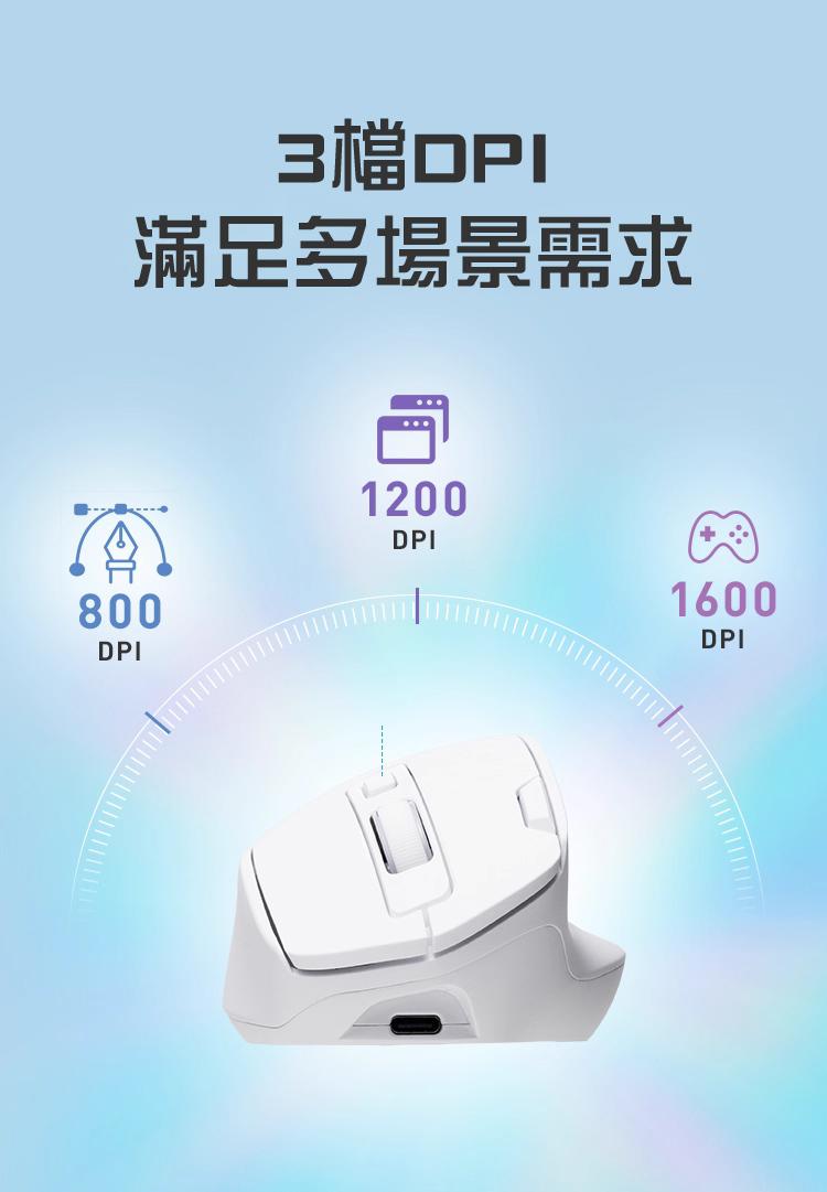3檔DPI 滿足多場景需求