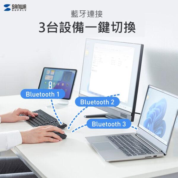 日本Sanwa四向滾輪靜音無線藍牙輕量滑鼠