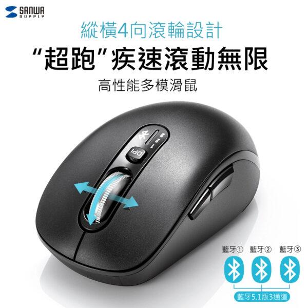 日本Sanwa四向滾輪靜音無線藍牙輕量滑鼠