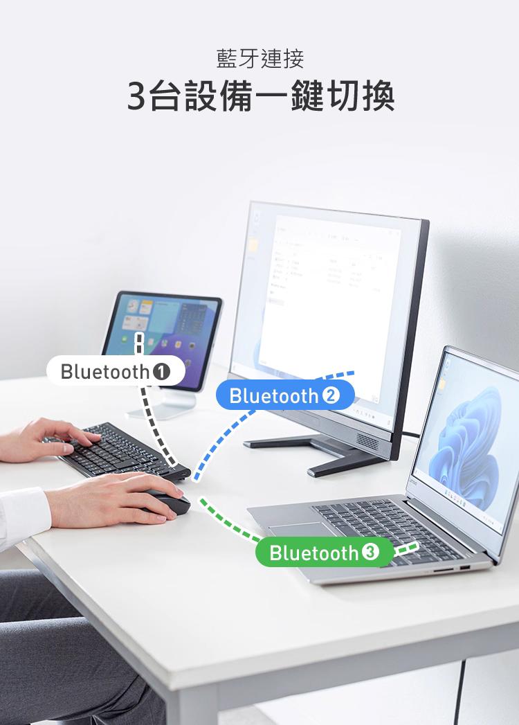 藍牙連接 3台設備一鍵切換