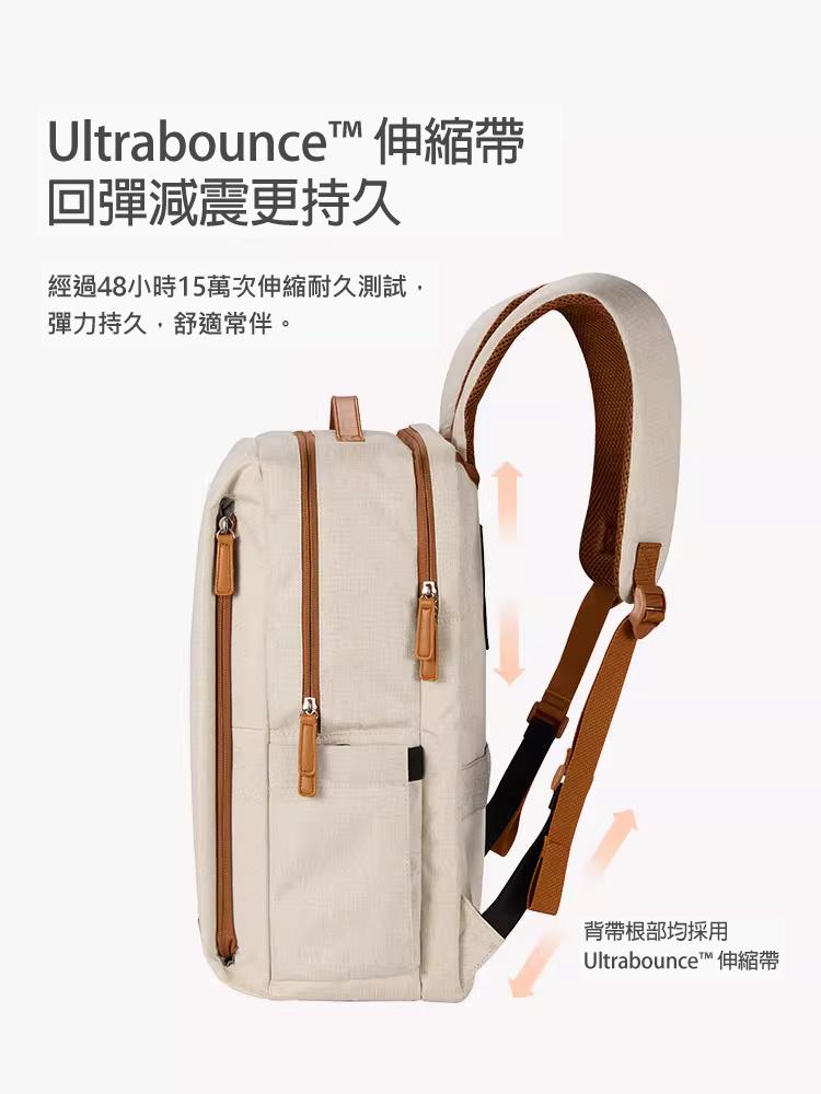 Ultrabounce™ 伸縮帶 回彈減震更持久 經過48小時15萬次伸縮耐久測試，彈力持久，舒適常伴。