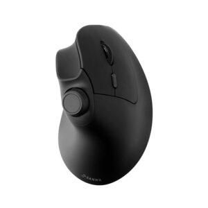日本Sanwa 雙模直立人體工學旋鈕充電靜音滑鼠