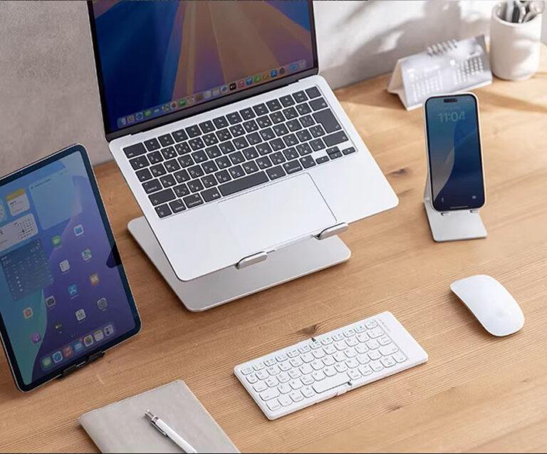 日本Sanwa折疊式藍牙3通道無線帶鏡手提鍵盤