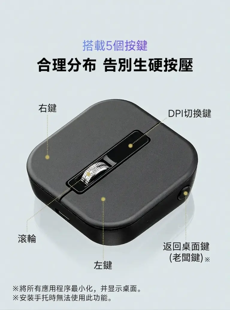 搭載5個按鍵 合理分布 告別生硬按壓